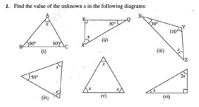 Cbse Class 7 Mathematics Triangles And Its Properties Assignment Set B 3348